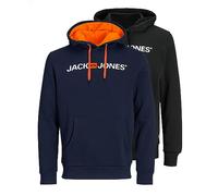 JACK & JONES Male Hoodie with Logo, XXXL Black