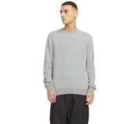 JACK & JONES Male Knitted Jumper Plain Knitted Jumper, Light Grey Mix, XL