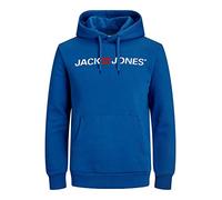 JACK & JONES Male logo hoodie, Blue (Classic Blue/Reg Fit), M