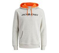 JACK & JONES Male Logo Hoodie, M White