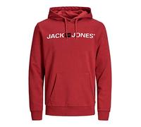 JACK & JONES Male logo hoodie, Red (Rio Red/Reg Fit), L