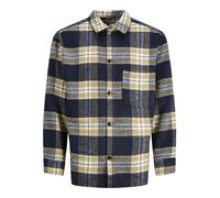 JACK & JONES Men's Jorzac Check Overshirt Ls Noos Polo Shirt, Outer Space, XL