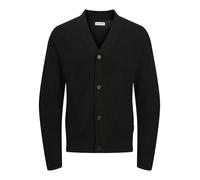 JACK & JONES Male Plain Cardigan, Black, M