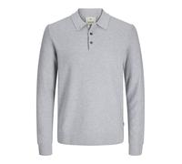 JACK & JONES Male Polo Shirt Plain Polo Shirt, Light Grey Mix, XL