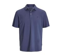 JACK & JONES Male Polo Shirt Plain Polo Shirt, Maritime Blue, M