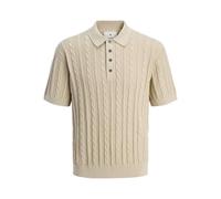 JACK & JONES Male Polo Shirt Plain Polo Shirt, Silver Lining, XL