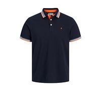 Jack & Jones Male Polo Shirt Plus Size Plain Polo Shirt, Black Navy, 6XL