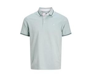 Jack & Jones Male Polo Shirt Plus Size Plain Polo Shirt, Mineral Blue, 4XL