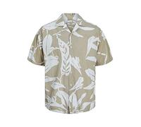 Jack & Jones Blatropic Resort Short Sleeve Shirt Beige S Men