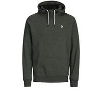 JACK & JONES Male Sweatshirt Detailed, Rosin Melange/Detail Whisper White, M