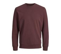 Jack & Jones Male Sweatshirt with Crew Neck Plain Sweatshirt with Crew Neck, Red (Port Royale/Reg), M