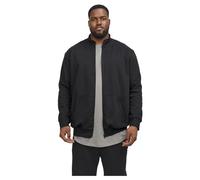 JACK & JONES Male Sweatshirt with Zip Plus Size Plain Sweatshirt with Zip, black, XXXXXXXL