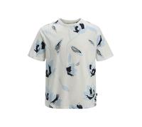 JACK & JONES Male T-Shirt All Over Print T-Shirt, Cloud Dancer, S