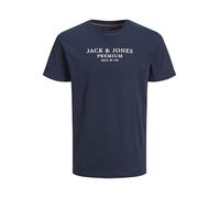 JACK & JONES Male T-Shirt Logo Crew Neck T-Shirt, Blazer Navy, S