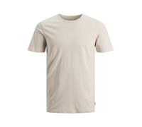 JACK & JONES Male T-Shirt Plain Crew Neck T-Shirt, Moonbeam/Detail: Slim, M