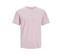 JACK & JONES Male T-Shirt Plain Crew Neck T-Shirt, Pink Nectar, M