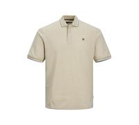 JACK & JONES Male T-Shirt Plain Polo T-Shirt, Fields of Rye, XS