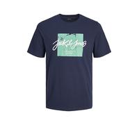JACK & JONES Male T-Shirt Plus Size Logo T-Shirt, Blazer navy, XXL