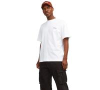 JACK & JONES Male T-Shirt Printed Crew Neck T-Shirt, Bright White, M