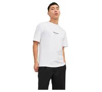 JACK & JONES Male T-Shirt Printed Crew Neck T-Shirt, Bright White, S