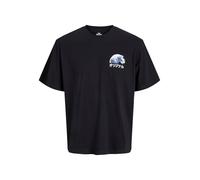 JACK & JONES Male T-Shirt Printed T-Shirt, Black, L