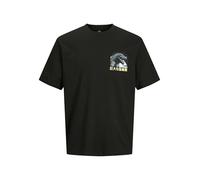 JACK & JONES Male T-Shirt Printed T-Shirt, Black/Print:City, M