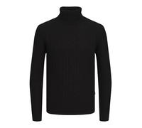 JACK & JONES Male Turtleneck Pullover Plain Turtleneck Sweater, Black, S