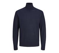 JACK & JONES Male Turtleneck Pullover Plain Turtleneck Sweater, Night Sky, M