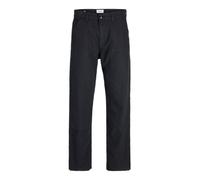 JACK & JONES Male Worker Trousers Loose Fit Worker Trousers, Black, 32 W/30 L