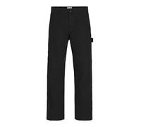 JACK & JONES Men's Male Wide Leg Fit Worker-Hose Cargo Trousers, Black, 31 W/34 L