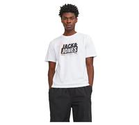 JACK & JONES Men's Jcomap Logo Tee SS Crew Neck Sn T-Shirt, White, XS