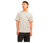 JACK & JONES Men's Jormarbella Pocket Tee SS Crew Neck T-Shirt, Moonbeam, S