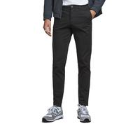 JACK & JONES Marco Bowie Chino Slim Cotton Stretch Trousers Black Chino Pants