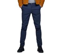 JACK & JONES Marco Bowie Chino Slim Cotton Stretch Trousers Blue Chino Pants