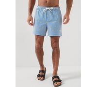 Jack & Jones Maui Breeze Mini Stripe Swim Shorts, Delft, Size M, Men Delft