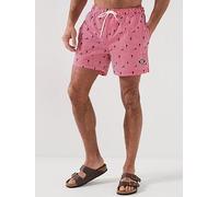 Jack & Jones Maui Breeze Mini Stripe Swim Shorts, True Red, Size M, Men True Red