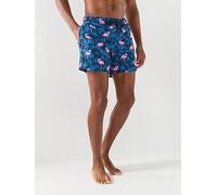 Jack & Jones Maui Vibes Novelty Aop Swim Shorts, Navy Blazer, Size M, Men Navy Blazer