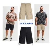 Jack & Jones Cole Cargo Shorts Mens Mid Length Combat Pockets Summer Waist 38-46