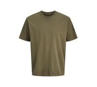 JACK & JONES Men’s JCOPOINT Badge Tee SS Crew Neck T-Shirt 12285393, Regular Fit, 100% Cotton, Short Sleeve Casual T-Shirt, Grape Leaf Colour, UK Size - L