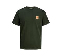 JACK & JONES Men’s Short Sleeve Crew Neck T-Shirt 12279100 - Classic Casual Cotton Basic Tee for Everyday Comfort Wear, Duffle Bag Green Colour, UK Size - XXL