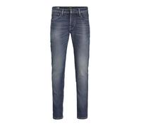 JACK & JONES Men’s Slim Fit Blue Jeans Comfortable Stretch Low Rise Denim Pants for Casual Outfits, Blue Denim Colour, Size: 34W / 32L