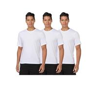 JACK & JONES Mens Tshirt Multipack Cotton Short Sleeve Crew Neck Tee Top for Men - Pack of 3 - White - S