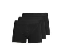 JACK & JONES Mens 3 Pack Waistband Boxers-Black/Black - X Large