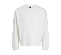 Jack & Jones Mens and Crew Neck Relaxed Fit Sweater in Cloud Dancer - White - Size 2XL