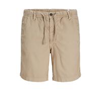 Jack & Jones Mens and Linen Bermuda Shorts in Crockery - Beige - Size Small