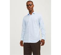 Jack & Jones Mens and Parker Regular Fit Long Sleeve Cuff Shirt in Chambray Blue - Size X-Large