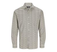 Jack & Jones Mens and Slim Fit Long Sleeve Shirt in Cloud Dancer - White - Size X-Large