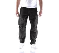 JACK & JONES Mens Barkley Cargos Trousers Black 34W / 32L