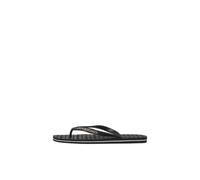 JACK & JONES Mens Basic Eva Flip Flops Summer Beach Logo Sandals Toe Post Slippers (Black 10-11)