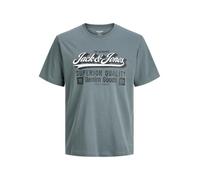 JACK & JONES Mens Big King Size Crew Neck Short Sleeve Logo Printed T Shirts Cotton Smart Casual Summer Tee Tops